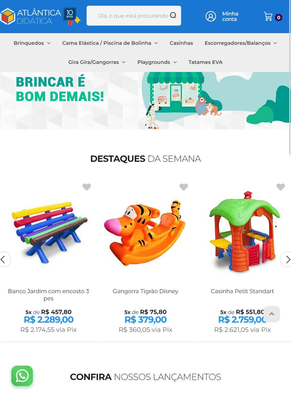 Captura do website Atlântica Didática
