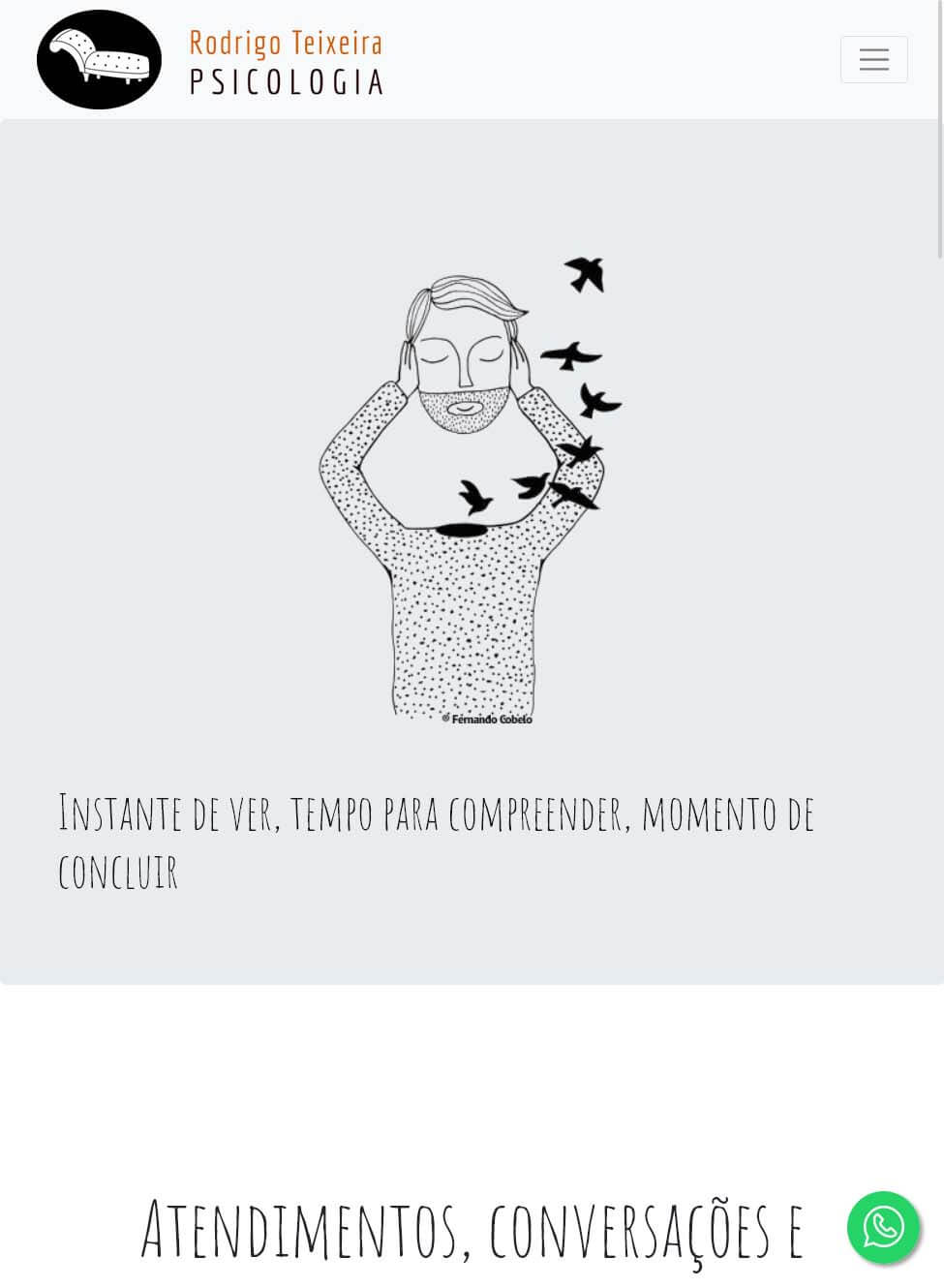Captura do website Rodrigo Psicologia